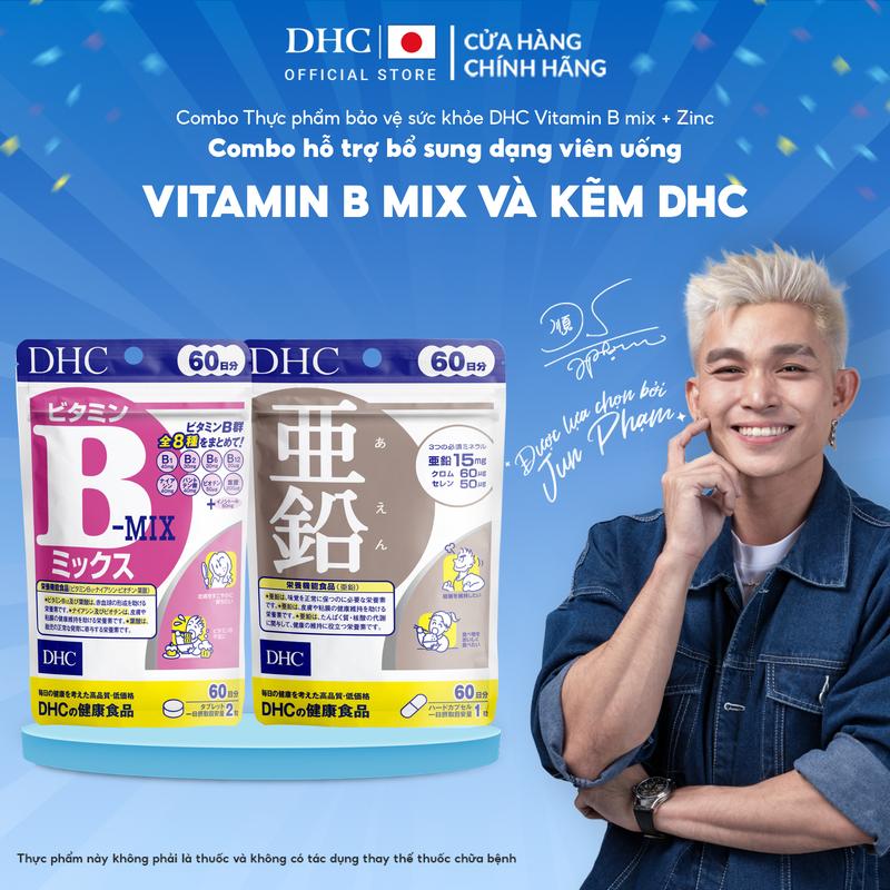 Combo TPBVSK DHC Vitamin B mix + Zinc (dạng viên uống hỗ trợ bổ sung Vitamin B tổng hợp và Kẽm) - DHC Nhật Bản chính hãng - Combo 20 Ngày và 60 Ngày