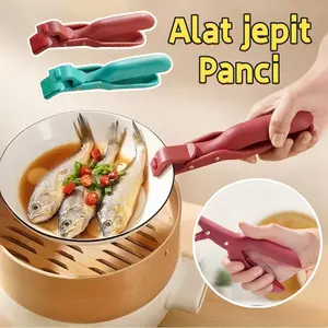 Vixplorn Alat Jepit Panci Anti Panas Bowl Clipper Pengangkat Loyang Kue Anti Slip Penjepit Mangkok Piring Kukus Multifungsi Silicone Anti Scalding Holder Pot Gripper Tidak Licin Hijau Silikon