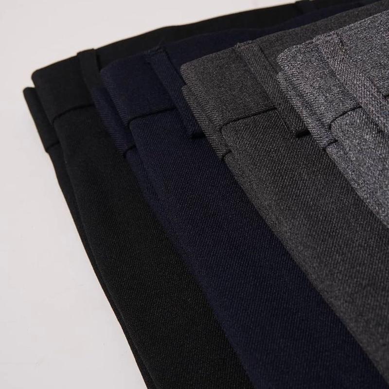 Celana Kantor Formal Slimfit Pria Panjang Kerja Dewasa Casual Hitam Chino Abu Muda Kain Navy 7