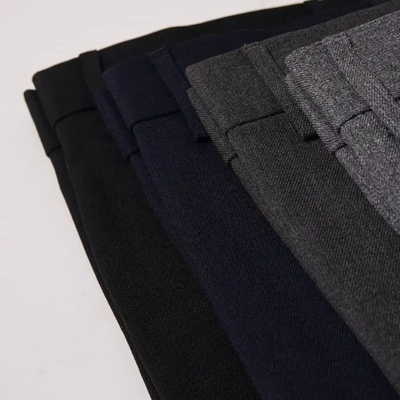 Celana Kantor Formal Slimfit Pria Panjang Kerja Dewasa Casual Hitam Chino Abu Muda Kain Navy 6