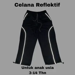 Celana Baggy Pants Bisa Menyala untuk Anak Usia 4-14 Tahun Laki-laki Perempuan Celana Reflektif