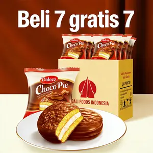 Dalezz Choco Pie Marshmallow - Soft Cake Lapis Cokelat Isi Marshmallow [HALAL BPOM]
