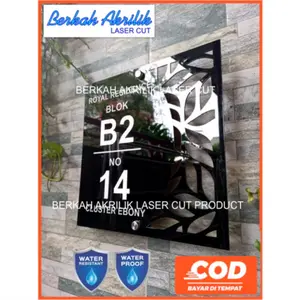 nomr rumah no rumah acrylic laser cutting motif
