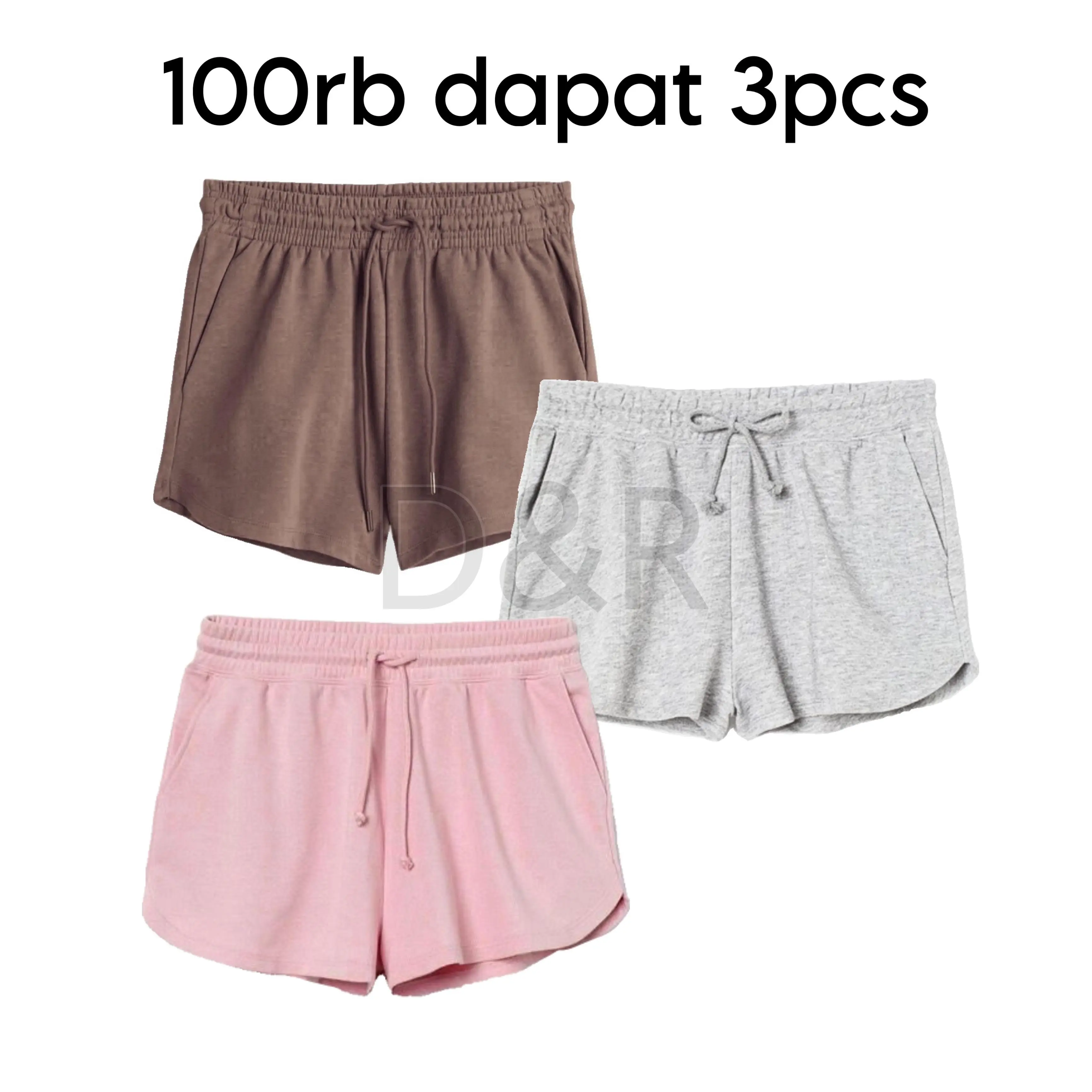 90 RIBU DAPAT 3 PCS SHORTPANTS WANITA / SHORTPANTS / SWEATSHORT / CELANA PENDEK WANITA