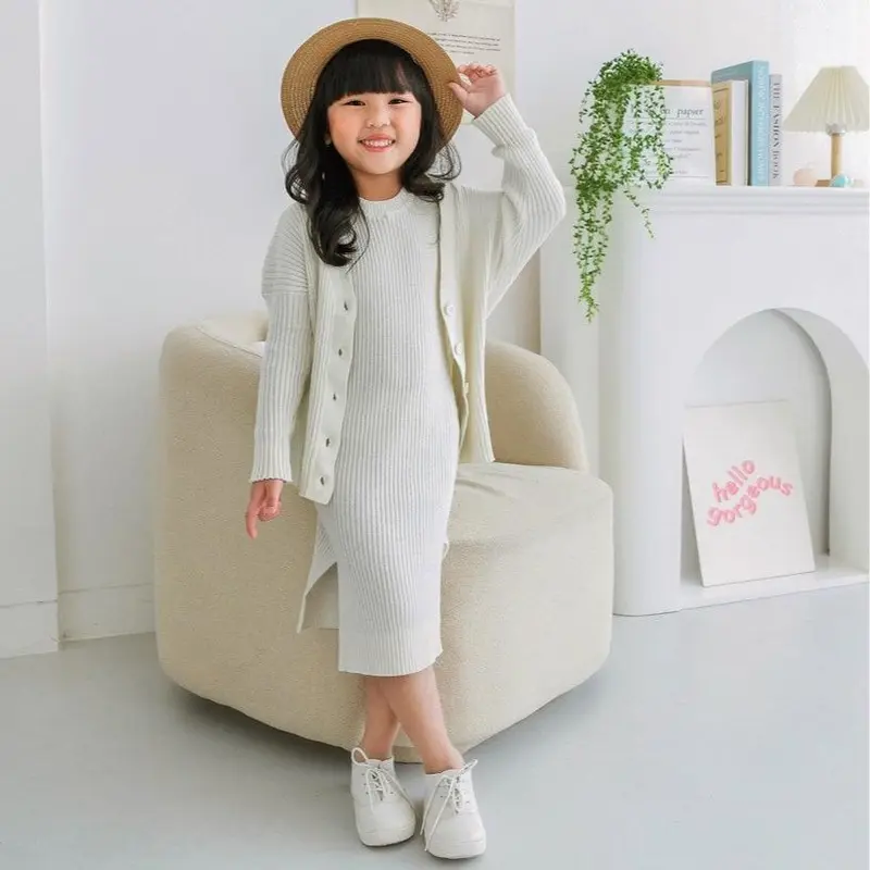 NAJWA - Baju Anak Perempuan Oneset Anak Sesil / Setelan Dress dan Cardigan Anak Perempuan 3