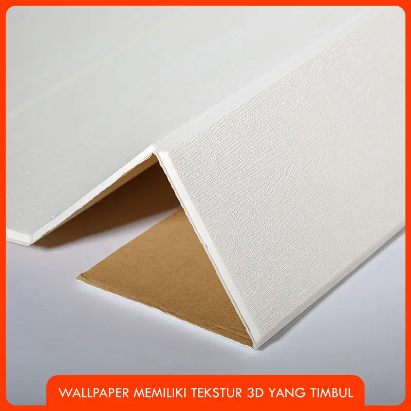 Wallpaper Dinding 3D Motif Kayu Wood Foam - Ukuran 70cm x 70cm, Anti Air dan Anti Noda 2