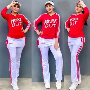 setelan senam rok wanita muslimah//setelan workout rok//setelan olahraga wanita berhijab Sport Zumba