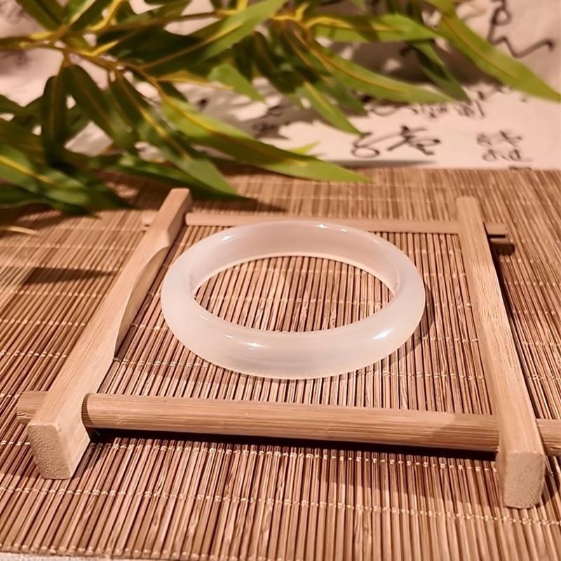 Vòng tay bạch nguyệt quang đá chalcedony Trang sức đeo tay đá năng lượng