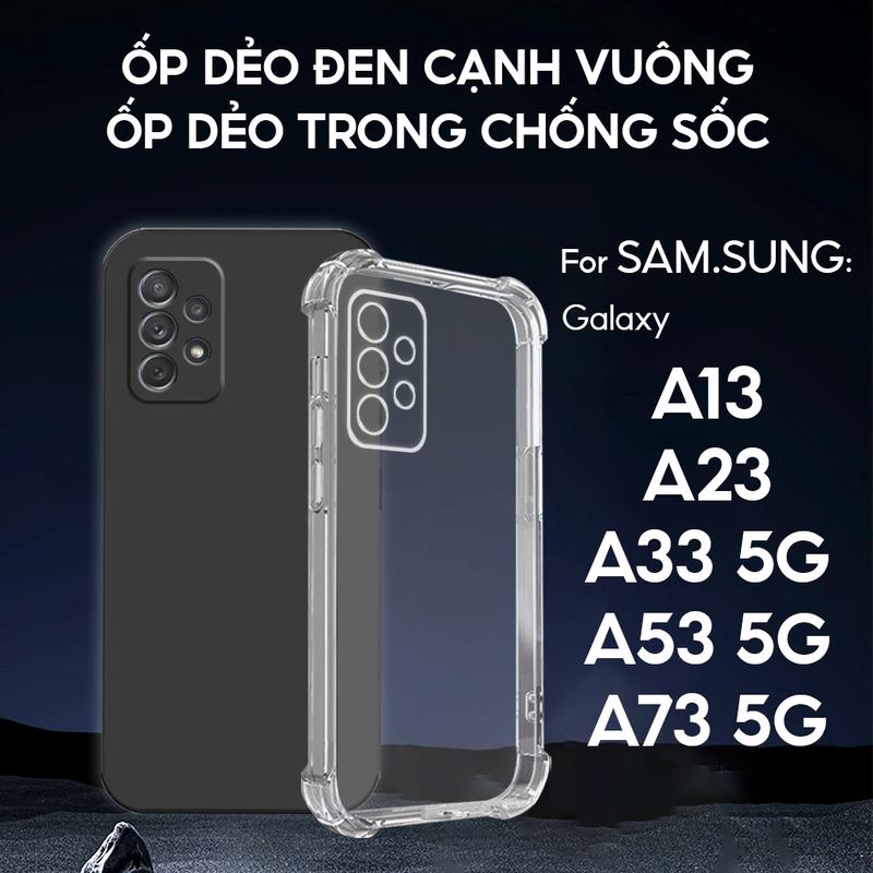 Ốp lưng dành cho SAMSUNG A13 / A23 / A33 / A53 / A73 5G chống sốc, dẻo trong suốt, tpu đen silicon, bảo vệ camera