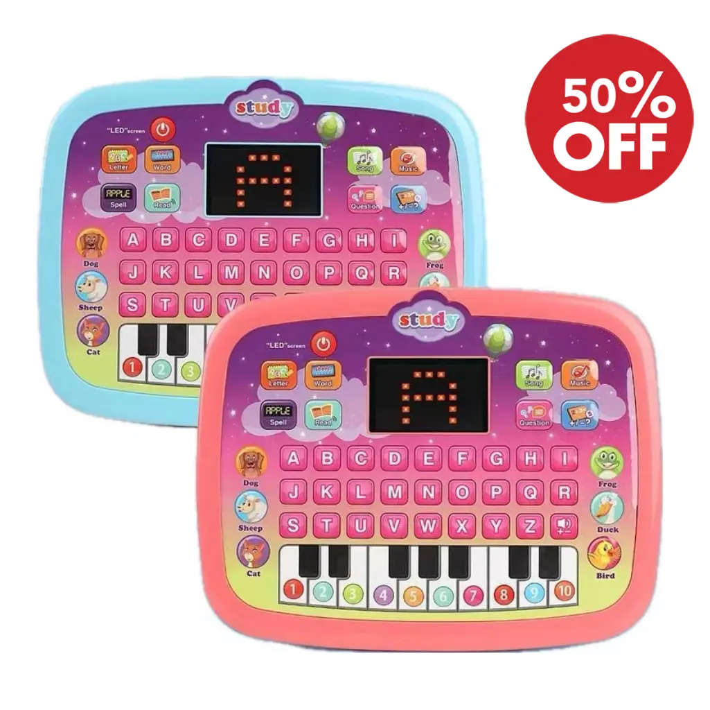 Pendidikan untuk -, dengan Skrin LED, Mainan Pembelajaran Interaktif , 6 Mod Pembelajaran, 2 Mod Muzik, untuk - Berumur 4-6 Tahun mainan  laptop mainan edukasi   educational komputer  Toy Permainan Plastik  computer kids tablet kanak ipad android