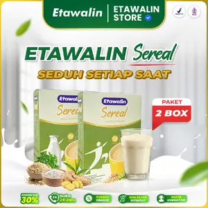 Etawalin Sereal PAKET 2 BOX II Spesial Minuman Sereal Rasa Jahe 200 Gram Original BPOM Bisa COD, Sereal nutrisi rendah gula dari oat, kelor dan jahe, II 2 BX