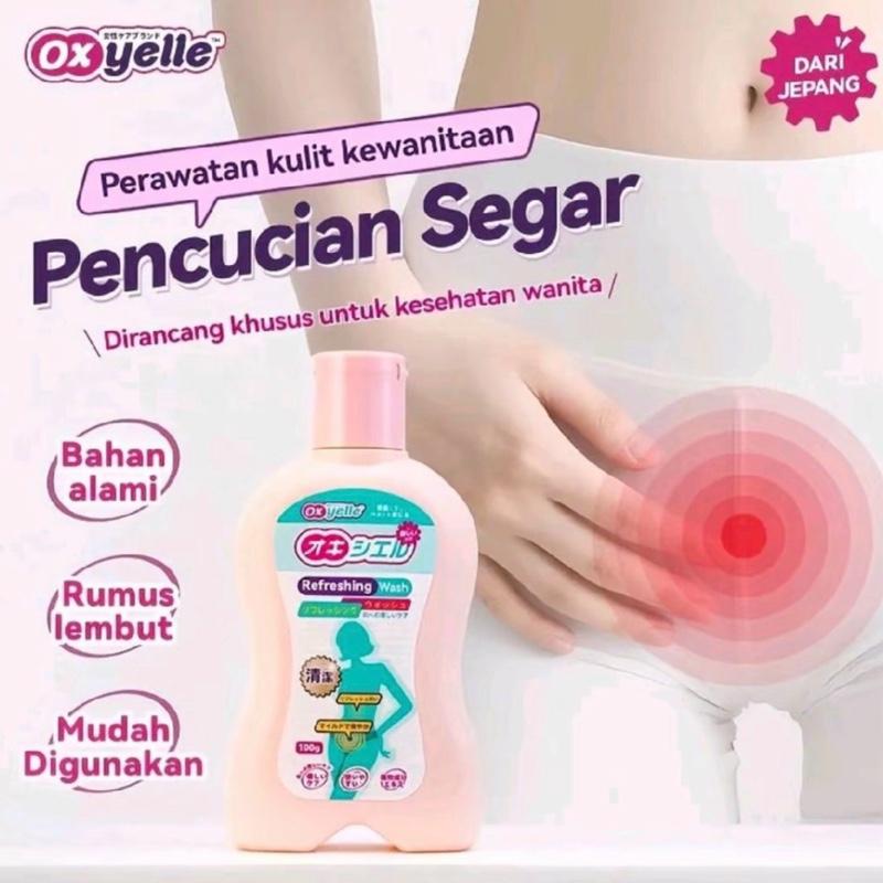 Oxyelle Perawatan Kewanitaan Nyaman Lembut Anti Lengket Membersihkan Keputihan Area Feminine Agar Pewangi 100g Refreshing Wash Mengencangkan cawan menstruasi spray sabun Pembersih hygiene Herbal Paket