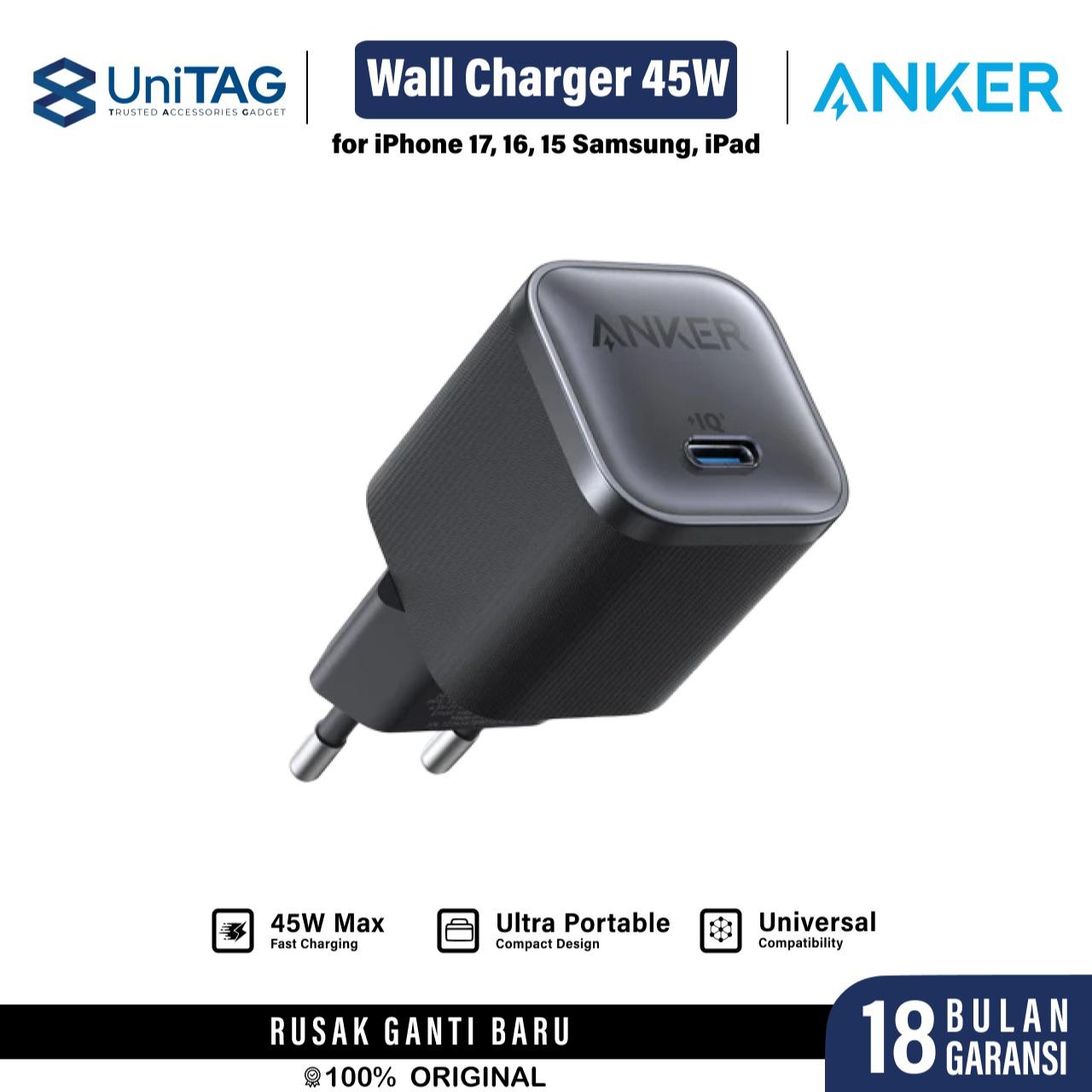 Anker Wall Charger 45W 1C Nano GAN - Black A2692L11