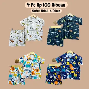 4 PC 100 Ribu Baju Setelan Anak Cewek Cowok Usia 1-6 Tahun