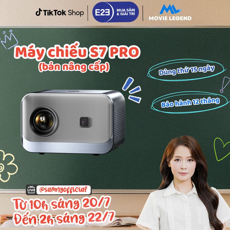  SAM x Movie Legend  Máy Chiếu S7 Pro HD - Hỗ Trợ Full HD Hệ Điều Hành Android 12 Projector Bluetooth máy  chiếu  Bản Nâng Cấp - 2025  