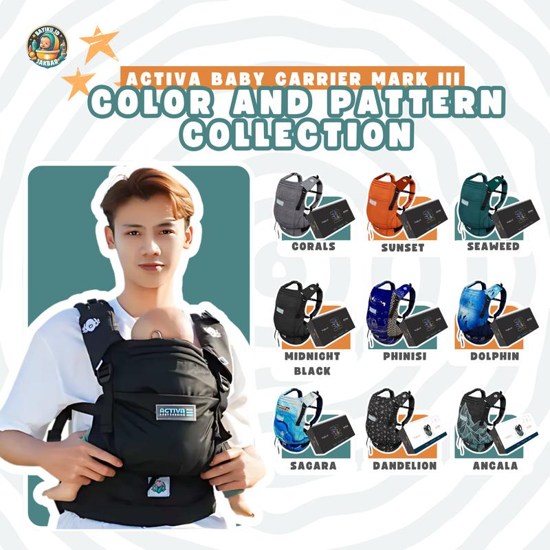 ACTIVA MARK 3 ADJUSTABLE SOFT STRUCTURE CARRIER GENDONGAN BAYI NEWBORN TO TODDLER ONE SIZE FIT ALL BODY 6