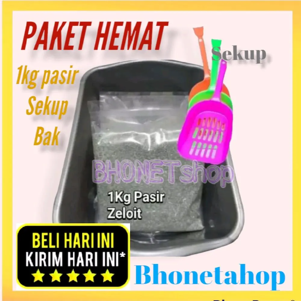 Paket Pup Anabul Starter Kit 3 in1 Litter Box / Serokan / Pasir 1set Tempat Pup Kucing bak pasir kucing