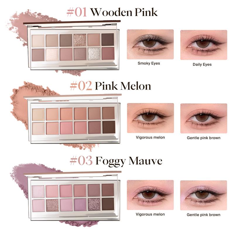 BẢNG PHẤN MẮT, JOOCYEE, 12 Sắc Thái, Lâu Trôi, Trang Điểm Mắt Đẹp 3