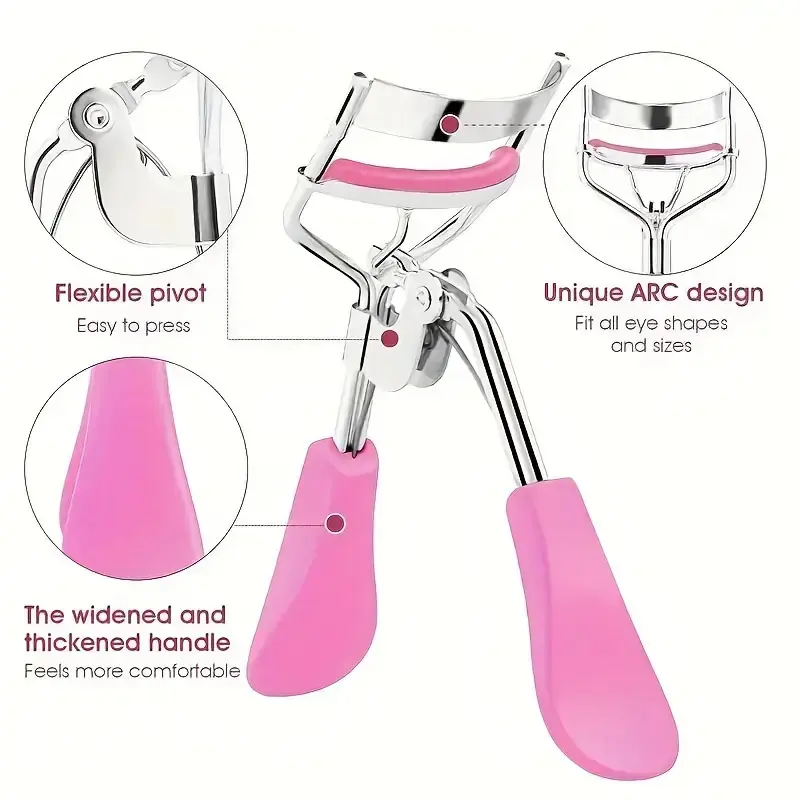Stainless Steel Manual Eyelash Curler Long-Lasting Shaping Eyelash Curler Handy Tool Beginners Do Not Clip Eyelid Portable Wide-Angle Eyel