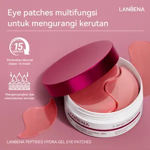 [OFFICIAL STORE]LANBENA Patch Mata Peptida | 5x Anti Penuaan,Kolagen+Retinol, Hilangkan Kerutan & Lingkaran Hitam,Anti kerut, mengurangi kerutan,Melembabkan dan melembabkan, mencerahkan area mata, memperbaiki lingkaran hitam,60pcs
