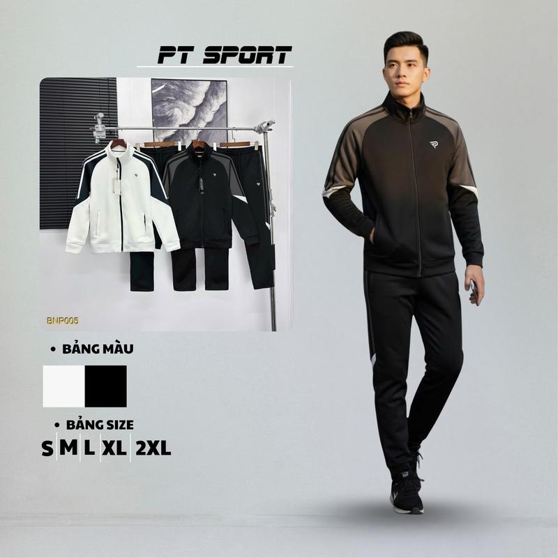  Bộ Nỉ Lót Lông Cừu 2 Lớp Thể Thao Nam PT Cao Cấp Chất Liệu Poly Double Knit Set Thể Thao Thu Đông Dày Dặn Giữ Ấm Cơ Thể Vận Động Thoải Mái 