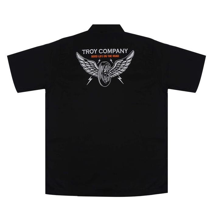 Gambar Troy Company Workshirt Workwear Engineers Black Wheel - Kemeja Kerja Work Shirt WS 2622 - M dari Troy Company Kab. Sleman Tokopedia