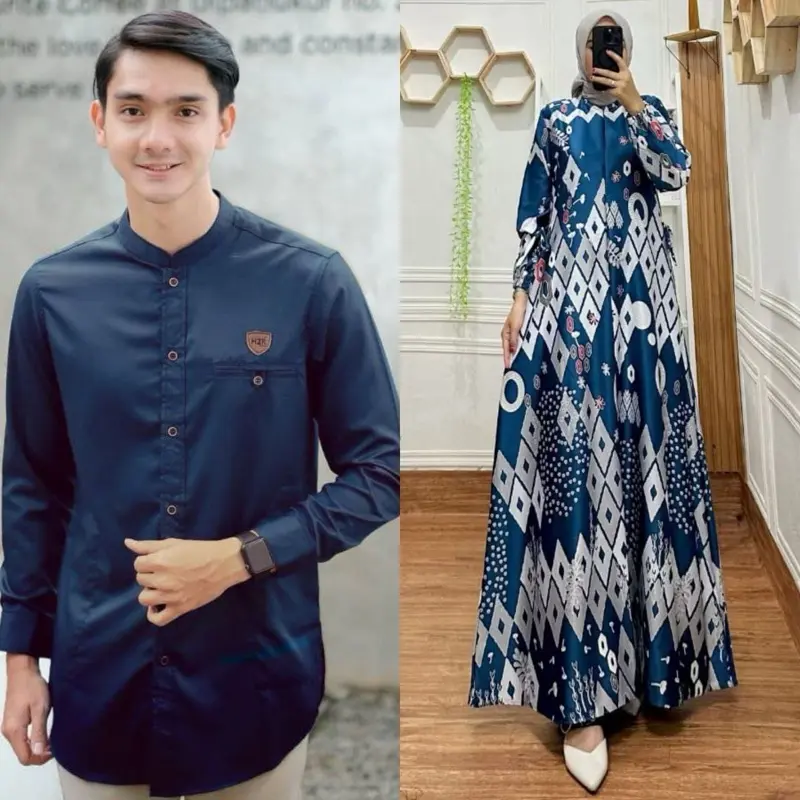 Couple Pasangan Lebaran 2025 Kanaya Ayunda silk Premium Kekinian Sarimbit 2025 Mewah Busui Gamis Kondangan Wanita Muslim Syari Dress Maxi Pesta Baju Simple Koko 7
