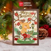 Gambar MINISO - Christmas Praise Collection Hollowed Gold-Stamping Holographic Greeting Card - Kartu Ucapan Natal - Christmas Gift dari Miniso Lifestyle ID Kab. Karawang 4 Tokopedia