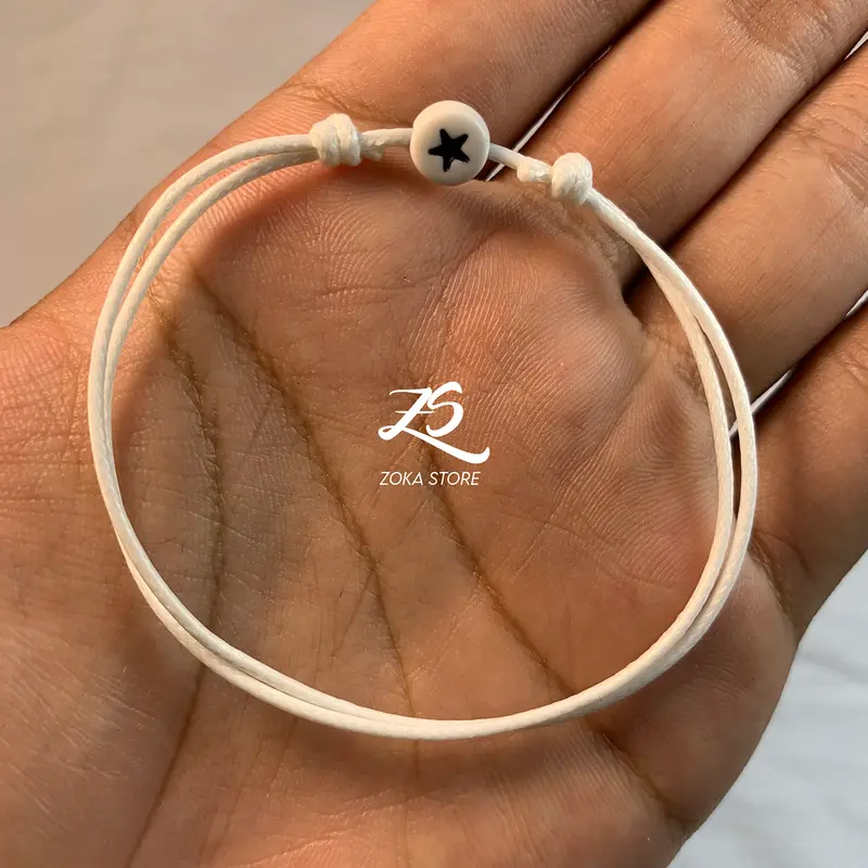 Gelang Bintang Tali Korea Putih - Pria Wanita 0