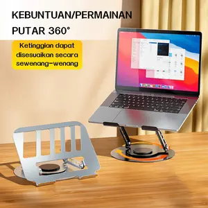 Dudukan Laptop Berputar Logam untuk Laptop Bisnis 11-17.3 Inci - Hitam, Computer
