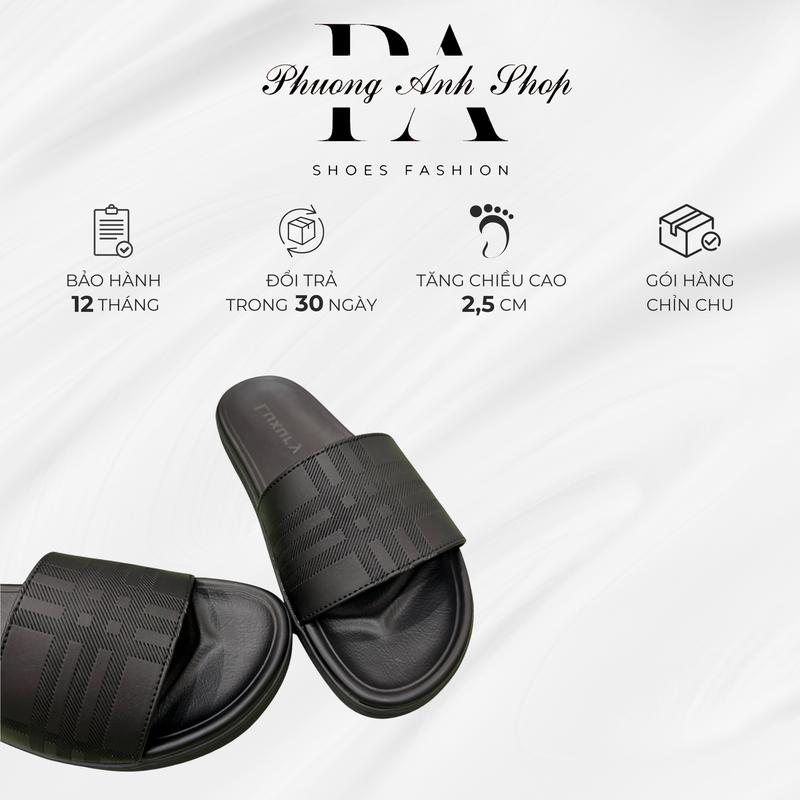 [ Hàng Cao Cấp ] - Dép Da Nam LUXURY Quai Da Không Thấm Nước Cao Cấp Bản Khâu Xung Quanh Đế Mới Nhất, Đế Cao Su Vân Đẹp Êm Chân Đủ Size 38 - 44 3