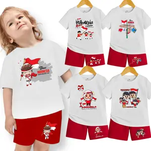 Setelan Kaos Bayi & Anak HUT INDONESIA 80th  - Setelan Bayi & Anak 17 AGUSTUS kemerdekaan INDONESIA