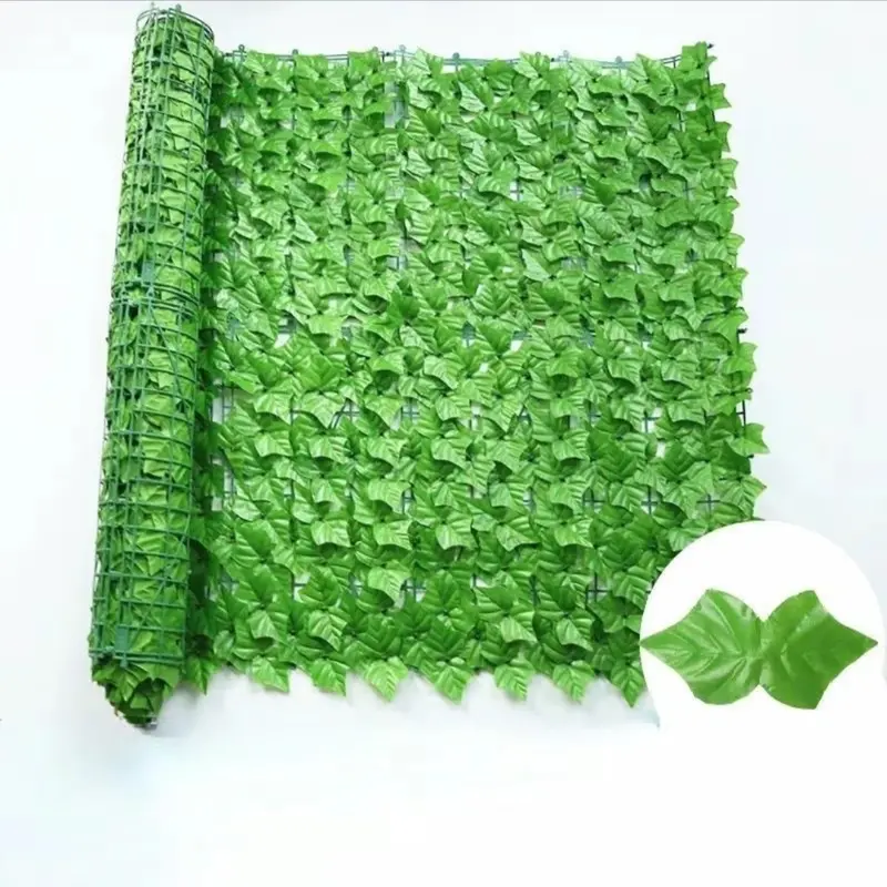 PAGAR DAUN RAMBAT DINDING 1M X 3M DAUN SEMANGKA HIJAU Cafe Simulasi Tanaman Pagar Rotan Daun Semangka Hiasan Halaman Rumah 1
