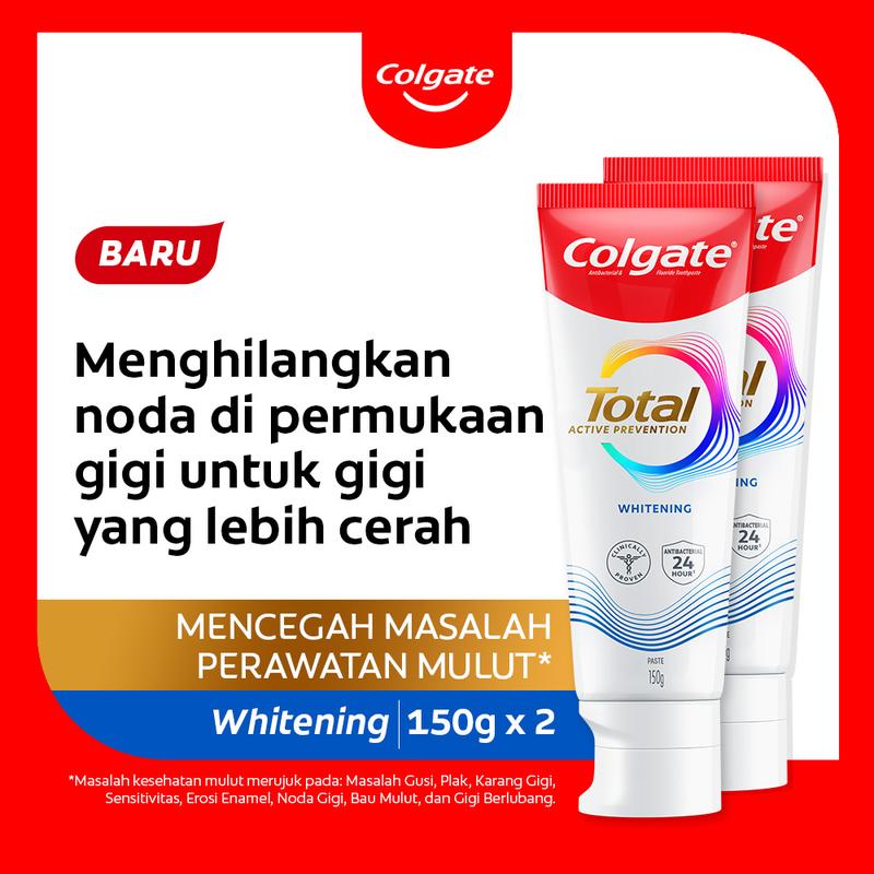 Colgate Pasta Gigi Total Whitening 150gr - Isi 2 0