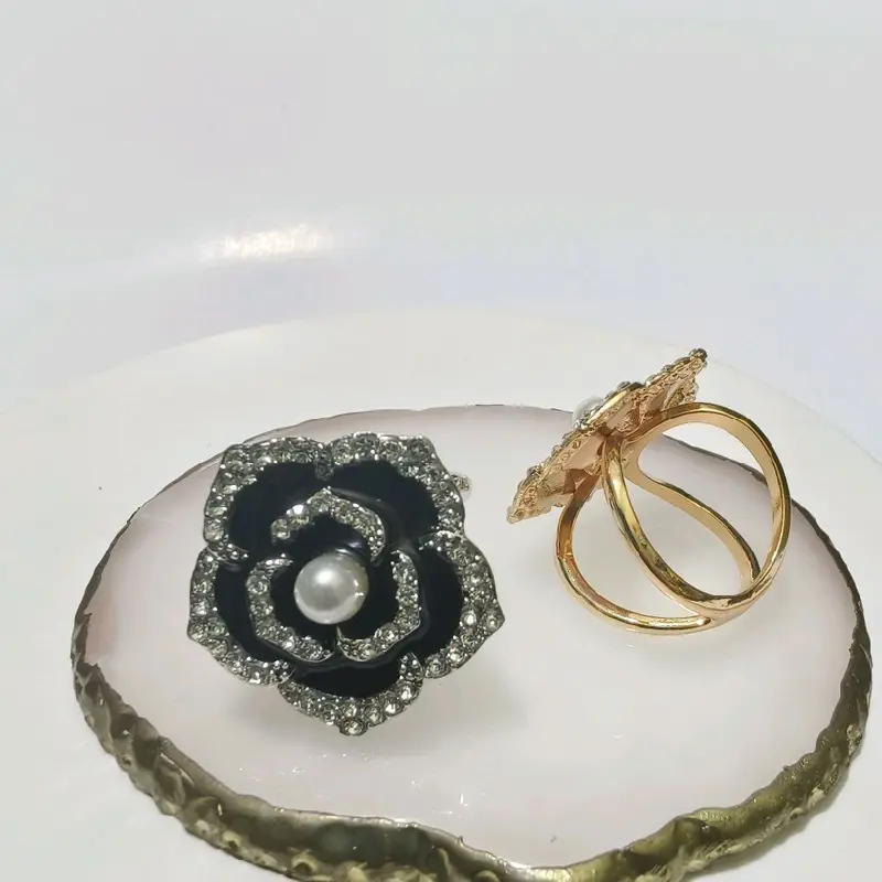 Bros Kolong Bunga Permata Mutiara Bros cincin, bros hijab Kerudung 2