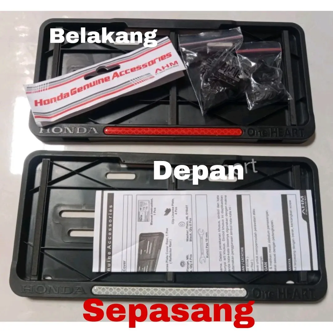 Tempat Rumah Dudukan Plat Nomor Motor HONDA Pelat Nomer Motor Baut