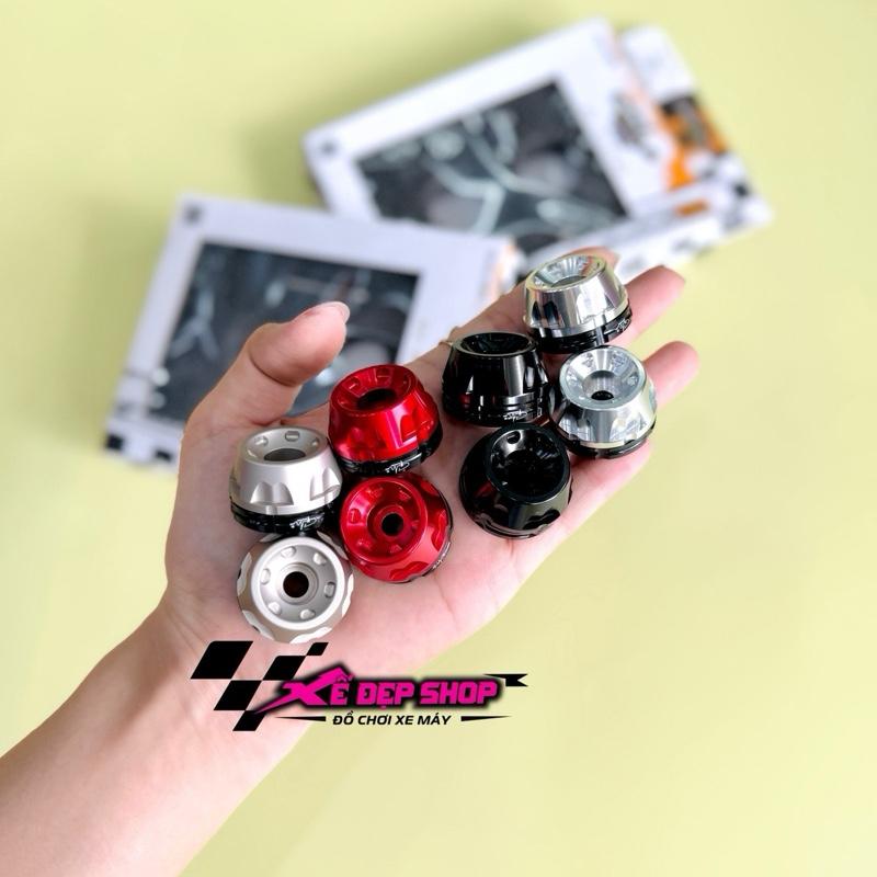 Gù tay lái nhôm lõm cnc ghracing - gù tay lái nhôm cnc 2 tầng Ghracing - phụ kiện thay thế - X1R