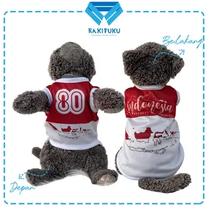 BAJU KUCING LUCU KOSTUM HEWAN PELIHARAAN INDONESIA HUT 80 KAOS 17AN – NYAMAN & ANTI GERAH | UKURAN XS S M L XL