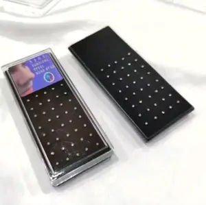 Tindik Hidung 40 pcs, warna silver dan warna warni