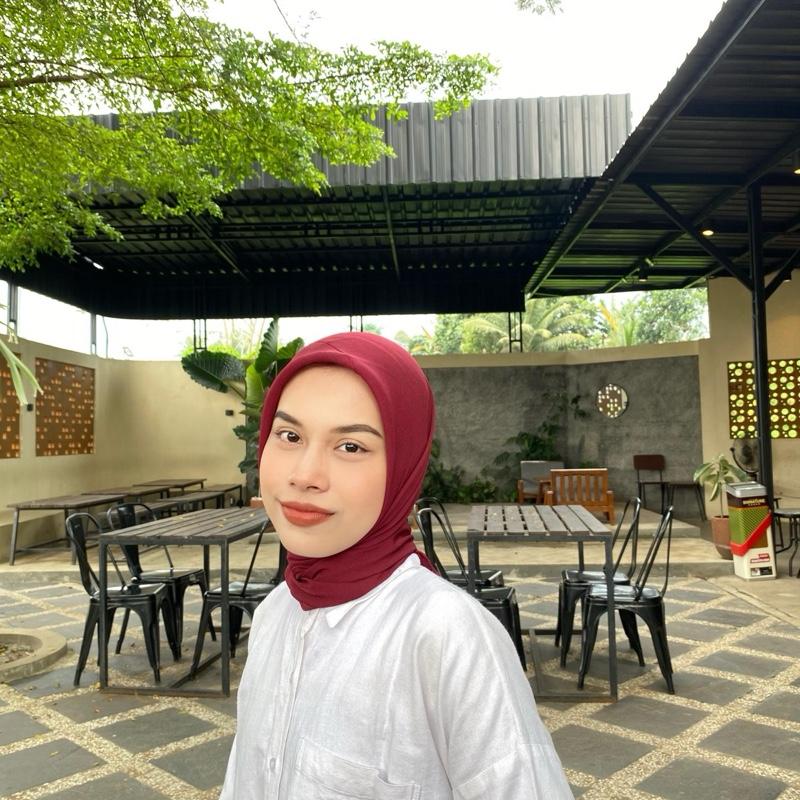 Ash By Aylin - Jilbab bella square Burgundy PollyCotton PREMIUM 2