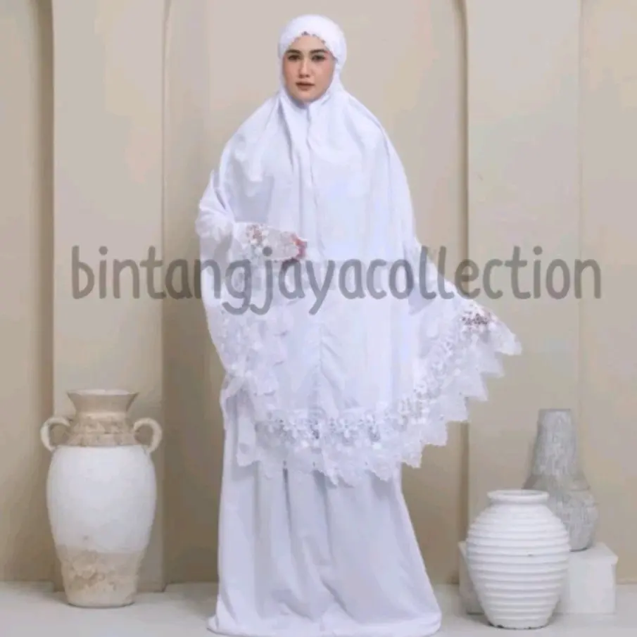 MUKENA KATUN PRADANI MIX PUTIH BERSIH