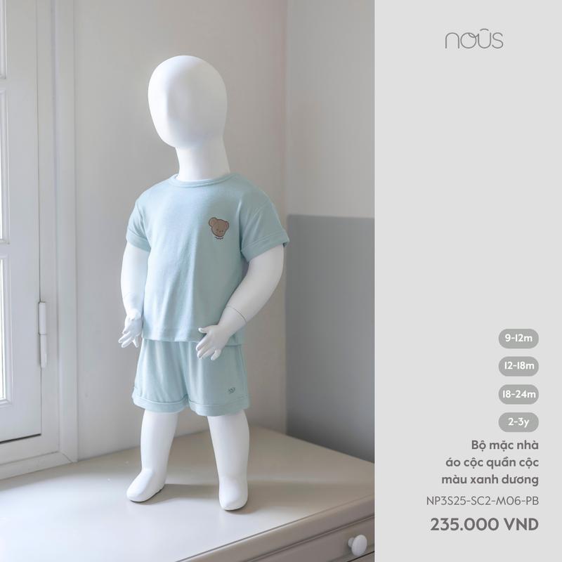 [KOL Nous Baby] Bộ quần áo cộc mặc hè cho bé trai gái, chất liệu thoáng mát màu sắc dễ thương (cho bé từ 8-15kg) BST T5