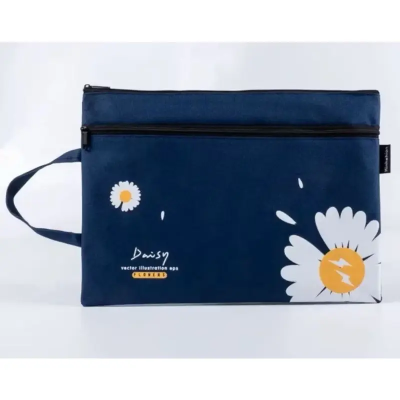 ￼Tas Dokumen Karakter Daisy Pouch File A4 Pouch Kantong Map Alat Stationery Biru perlengkapan sekolah