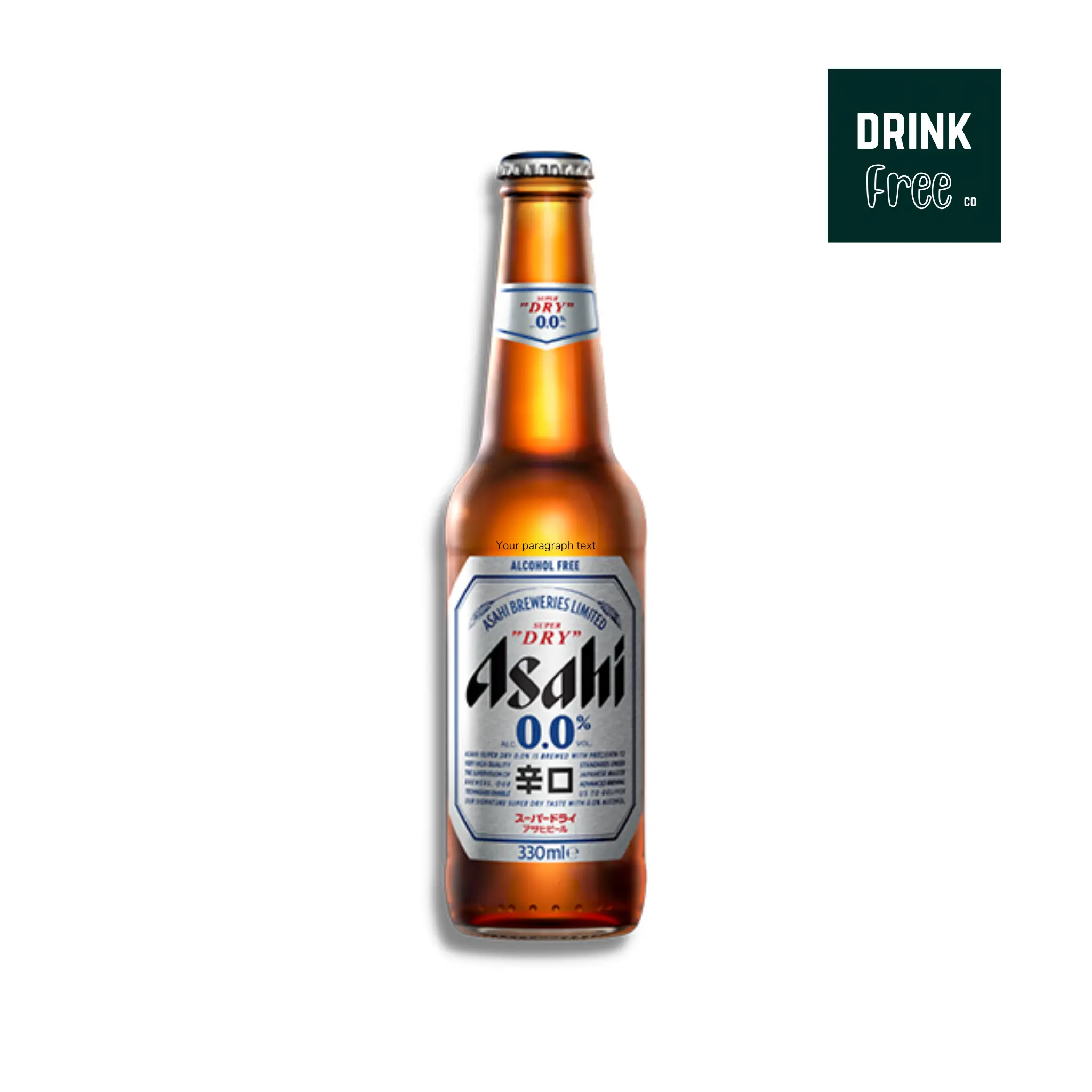 Asahi Super Dry 0.0% (24 x Bottles 330ml)- Non Alcoholic Beverage