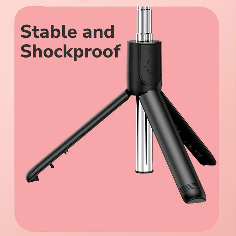 Tripod HP Tongsis R1S Dengan Lampu LED Flash Free Reemote Bluetooth AH086 7