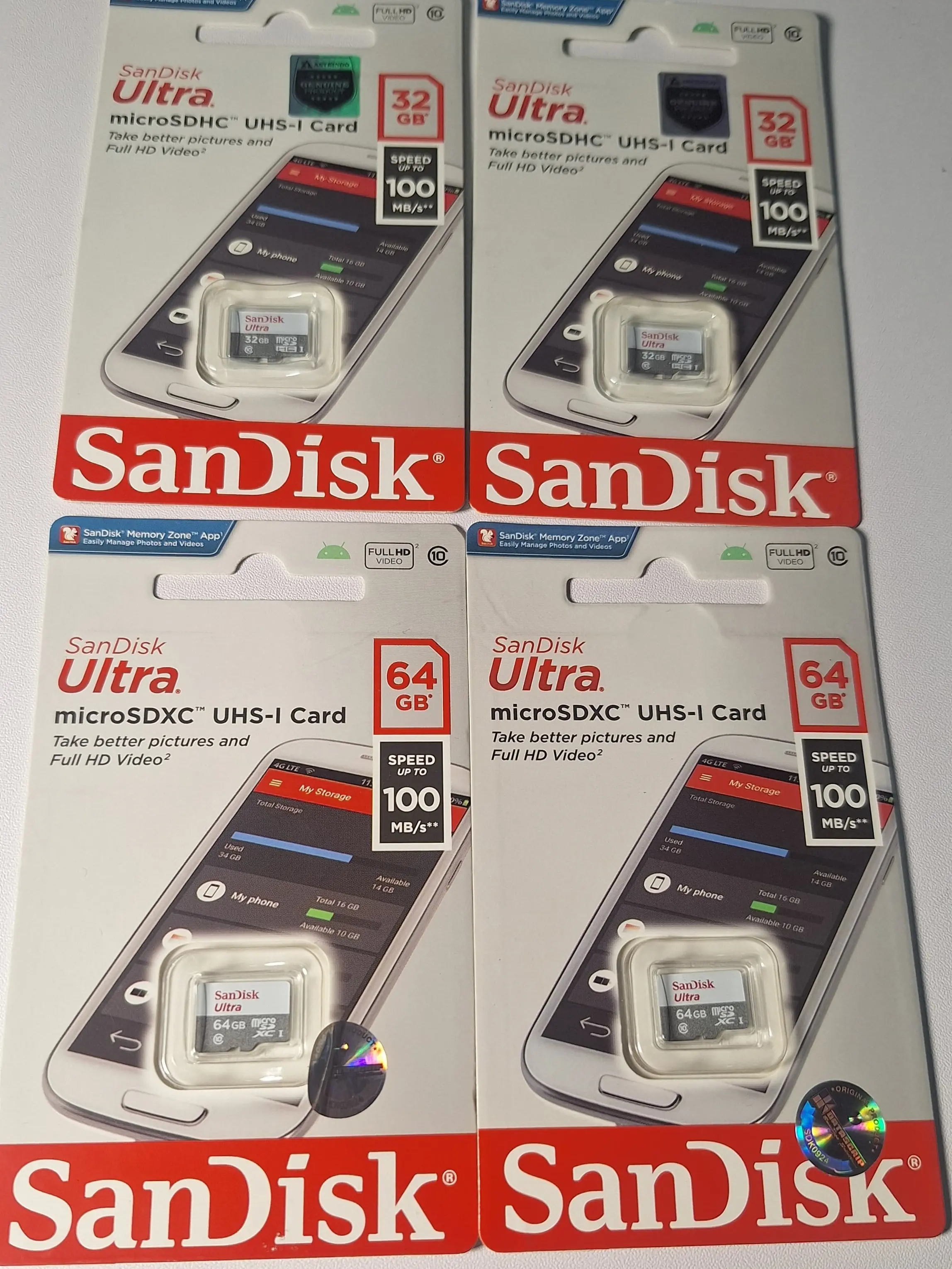 MicroSD SanDisk Ultra  32GB / 64GB  Memory Card Class10 for camera /handpobne