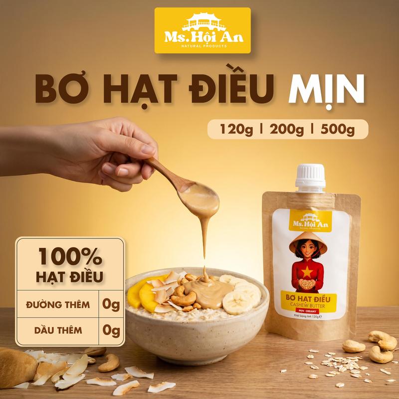 Bơ Hạt Điều Mịn WayOf - Không Đường Không Dầu - Giàu Protein Eat Clean Gym
