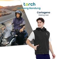 Gambar TORCH Cartagena Rompi Motor Riding Anti Angin Hoodie Lepas Pasang - Navy, L dari Torch Lembong Bdg Kota Bandung 1 Tokopedia
