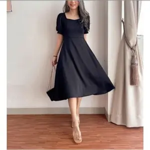 Ami Collection - Dress Yuna Formal Lengan Pendek / Dress Wanita / Formal Dress