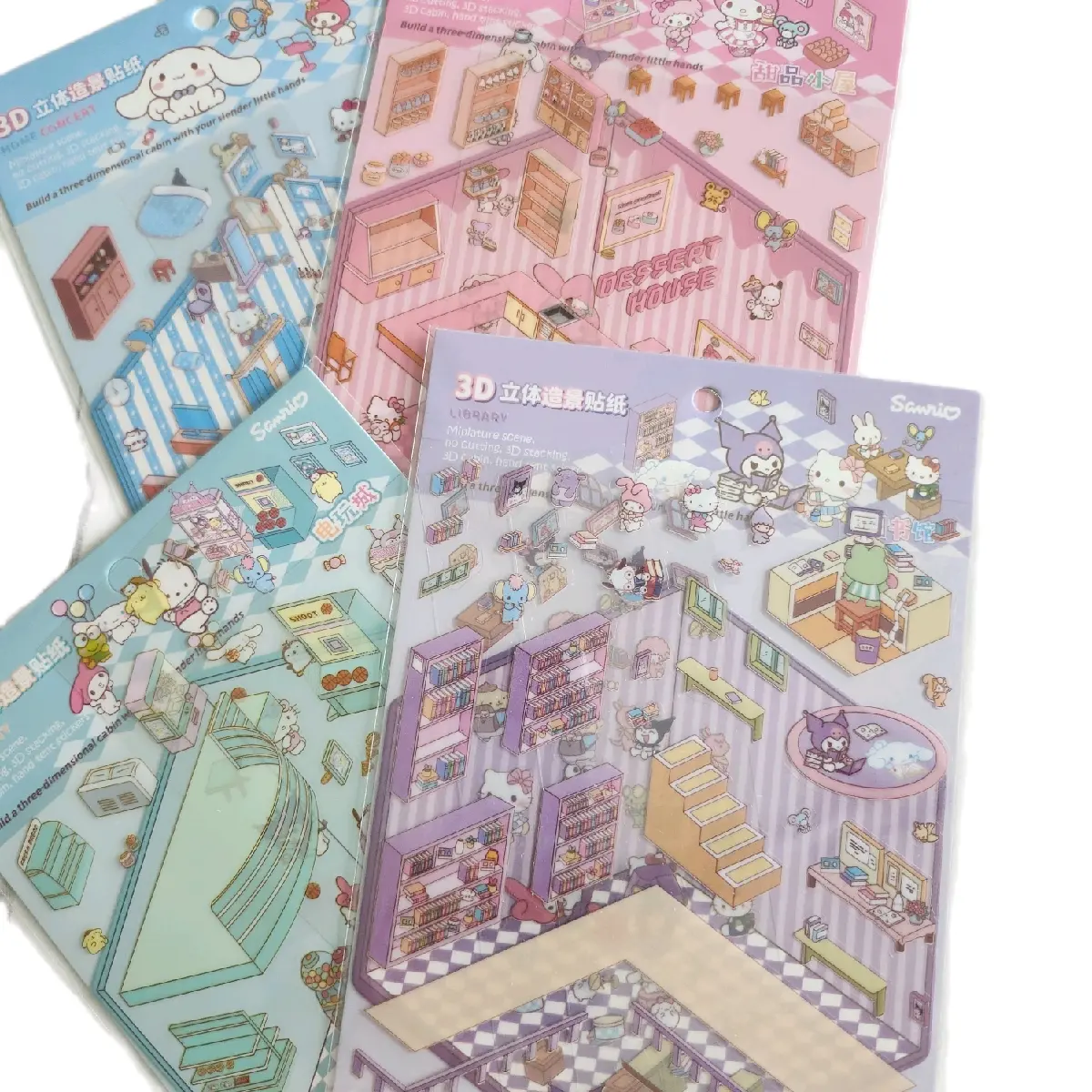 Sanrio 3D Puzzle Sticker Version 2 Fun Activity Therapeutic Hobby Themed Cafe Concert Library Arcade Hello Kitty My Melody Kuromi